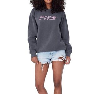 Fine ass Girls Crew neck sweatshirt size‎ small gray pink